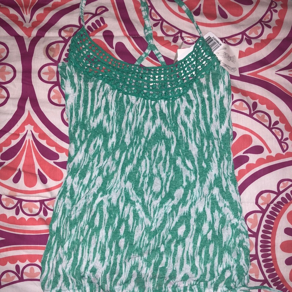 Blue/white tank top